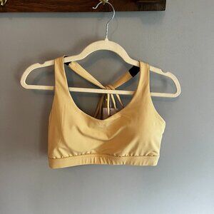 Sports Bra - Icyzone Padded Strappy Cream Coloured Size XL NWT